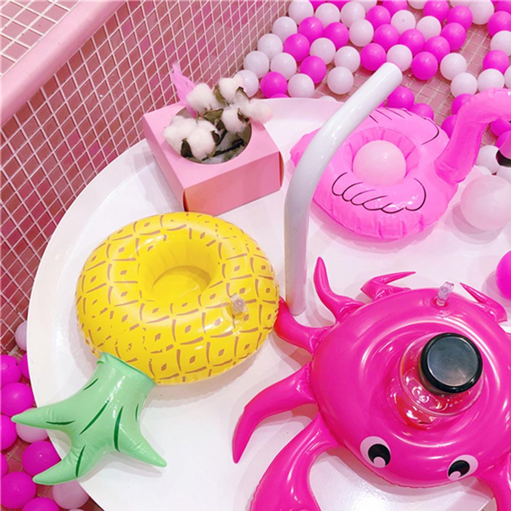 1pc Inflatable Cup Holder Flamingo Drink Holder Swimming Float Bathing Pool Party Decoration Bar Coasters Pool Accessories