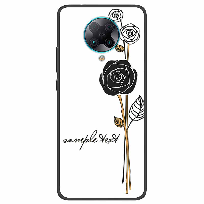 

For Xiaomi Poco F2 Pro Case 3D Emboss Flower Black Silicone Soft Back Cover Case For Redmi K30 Pro 2020 Phone Funda 6.67 Coque Poco F2 Pro 5G