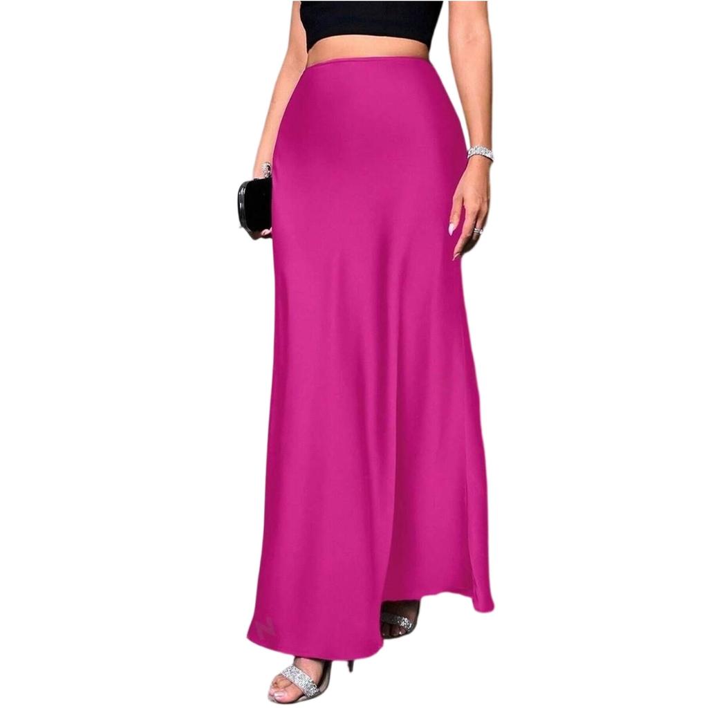 Women's Fashionable And Casual Design French Elegant Draped Satin Skirt