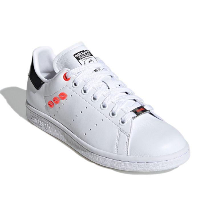 Adidas Originals Stan Smith Synthetic Leather Durable Low-Top Sneakers Women Sneakers White FY0265