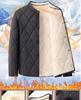 Elderly Men's Fleece-Lined Cotton Jacket & Pant Set - Warm Camel Hair Finish