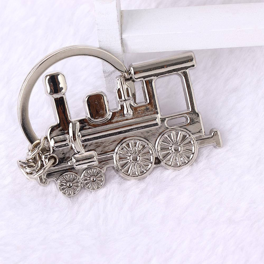 Design Metal Keyring Rock Fob Silver Punk Train Steam Holder Key Chains