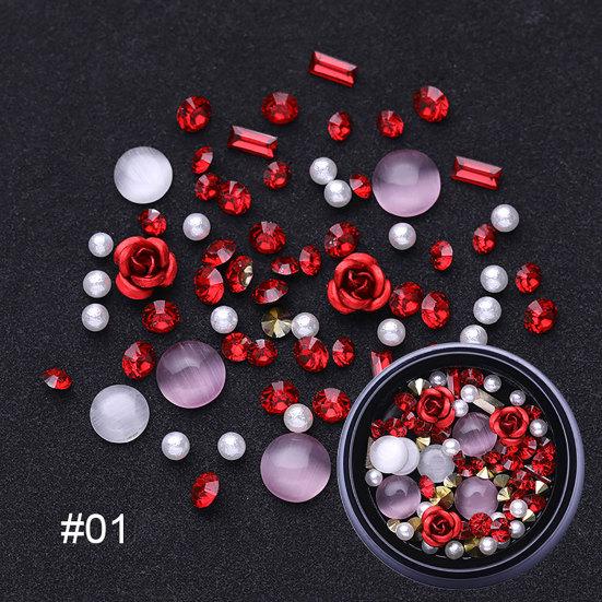 Glitter Rhinestones Nail Art Sequins Patch Mixed Manicure Decoration