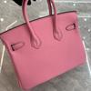 26 Genuine Leather Women's Bag Silver Buckle Lychee Pattern Top Layer Cowhide 25cm/30cm Manufacturer