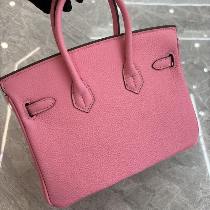 26 Genuine Leather Women's Bag Silver Buckle Lychee Pattern Top Layer Cowhide 25cm/30cm Manufacturer