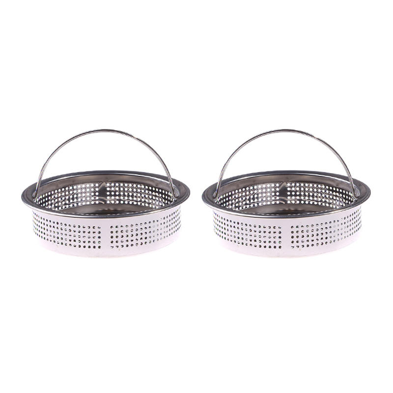 1PC/2PCS Stainless Steel Kitchen Sink Strainer with Handle Sink Vegetable Garbage Residue Strainer Basket