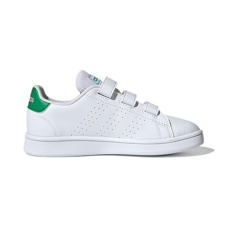 adidas Neo ADVANTAGE Synthetic Leather Comfortable Low Top Kids' Skateboarding Shoes White Children Aged 3 7 Years Old EF0223
