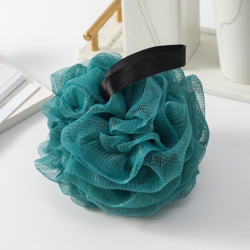 High-Grade Large Bath Sponge with Non-Dispersing Ribbon Design - Super Soft Women's Bathing Shower Ball
