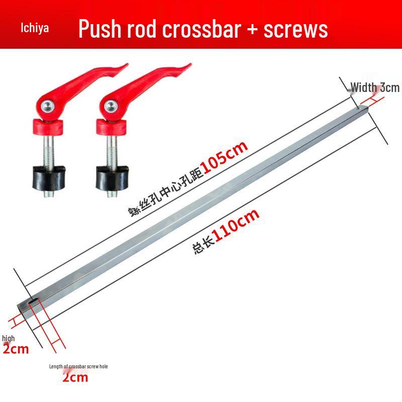 Manual Tile Cutter with Push-Pull Blade, Guide Rail, and Crossbar Positioner
