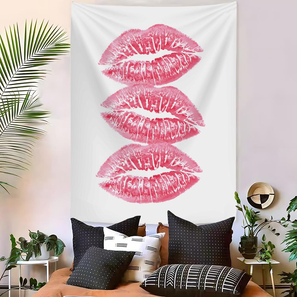 Valentines Day Kiss Tapestry Decoration Art Microfiber Background For Bedroom Living Bar Garden Outdoor Festival