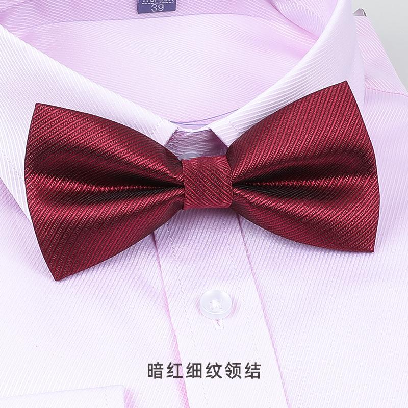 Bow Tie Wedding Male, Korean Groom Wedding Best Man Men British Bow Tie Burgundy Bow Red Bow Tie
