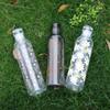 480ML New Simple Print Water Bottle Sports Water Cup Large Capacity Portable Plastic Cups Kids School Water Cup Motivational Cup
