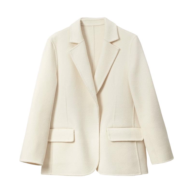 2025 Autumn/Winter Women's Double-Sided Cashmere Wool Coat Suit Jacket