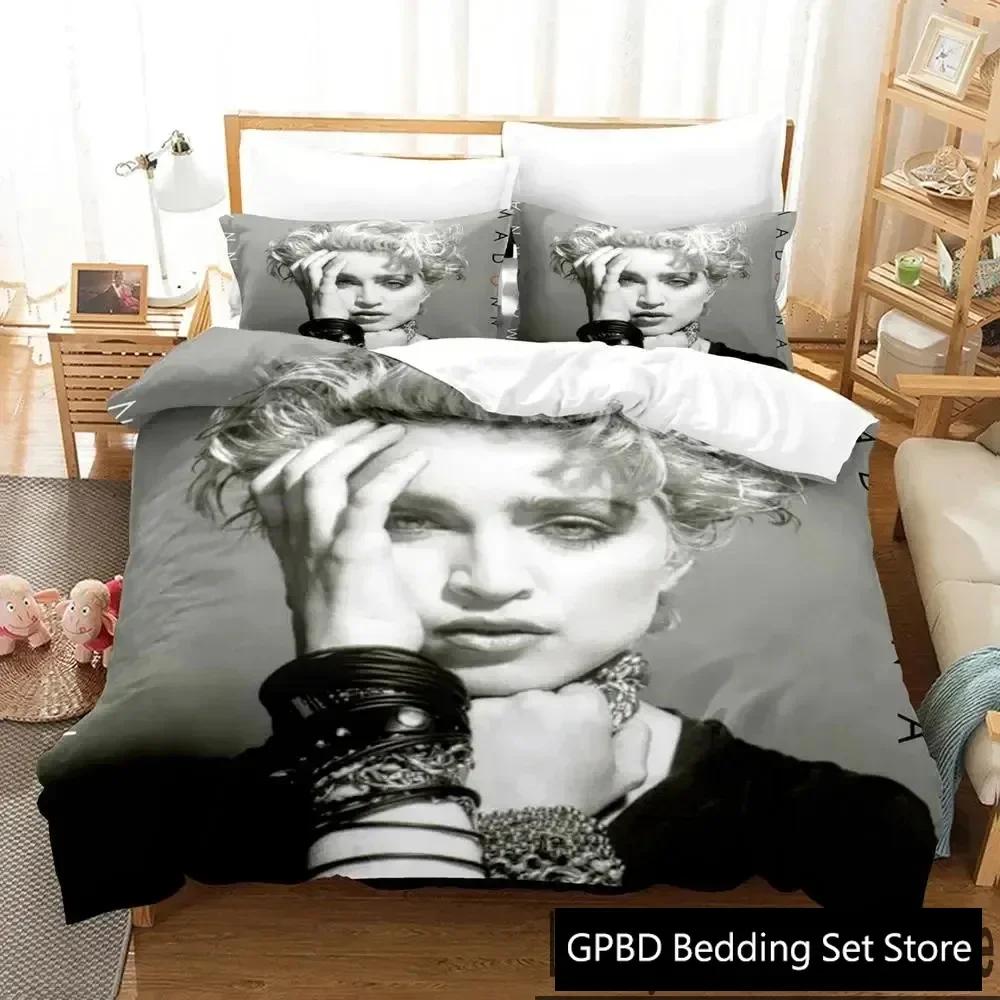 3D Print Madonna Bedding Set Double Twin King Duvet Cover Comforter Pillowcase Boys Girls Adults Bedroom