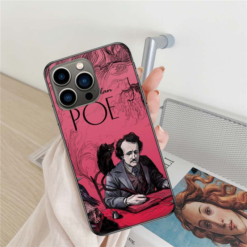 Edgar Allan Poe Handyhülle Für Iphone 17 Air 16 15 Pro Max 14 Plus 16E Hülle 13 Pro 12 Mini 11 Klare Hülle Silikon Niedliche Hülle S