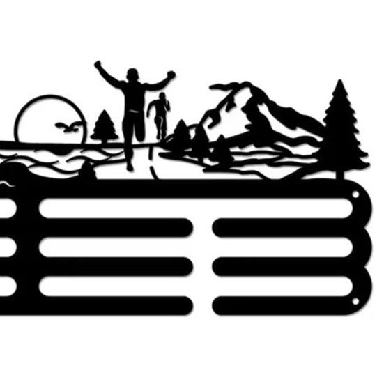 Yousheng Sportmedaillen-Ausstellungsregal Hochbelastbares Metall Wandmontage Auszeichnungshalter Wettbewerb Rennmedaillen Organizer Aufhängerständer Dekoration