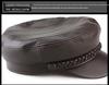 Unisex Fashion Sheepskin Leather Flat Top Duckbill Cap for Fall/Winter