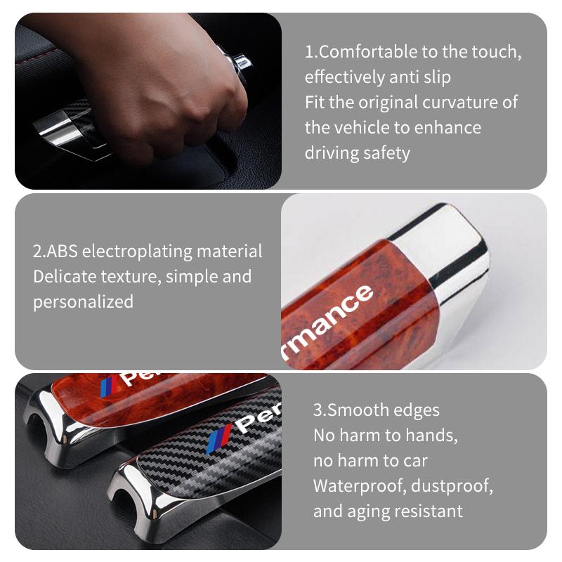 AAACD1 Car Handbrake Grip Protector Cover ABS SUV Interior Accessory For BMW Performance Alpina iX7 X1 X2 M3 M6 X3 X4 X5 X6 E62
