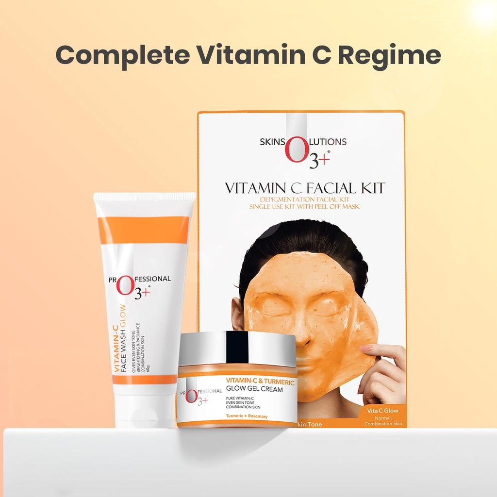 O3+ Vitamin C Glowing Face Wash 60 G For Bright Smooth Skin Daily Cleansing Radiant Complexion Care Cleanser Pack Of 1