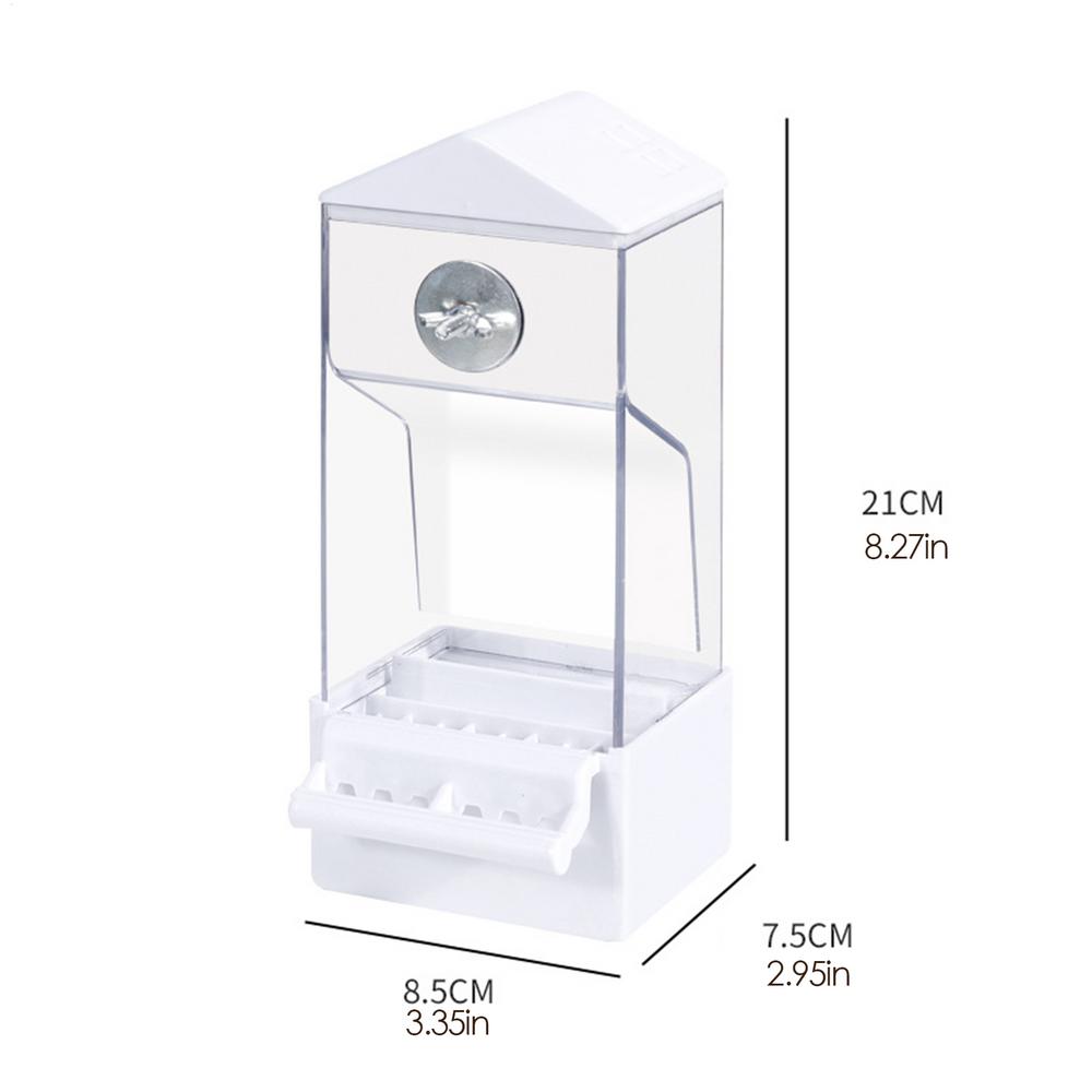 Vogel Futterspender für Käfig Auto Papageien Futterspender für Käfig Außen Transparent Anti-Spritz Vögel Futterbehälter für Kanarienvogel Sittich