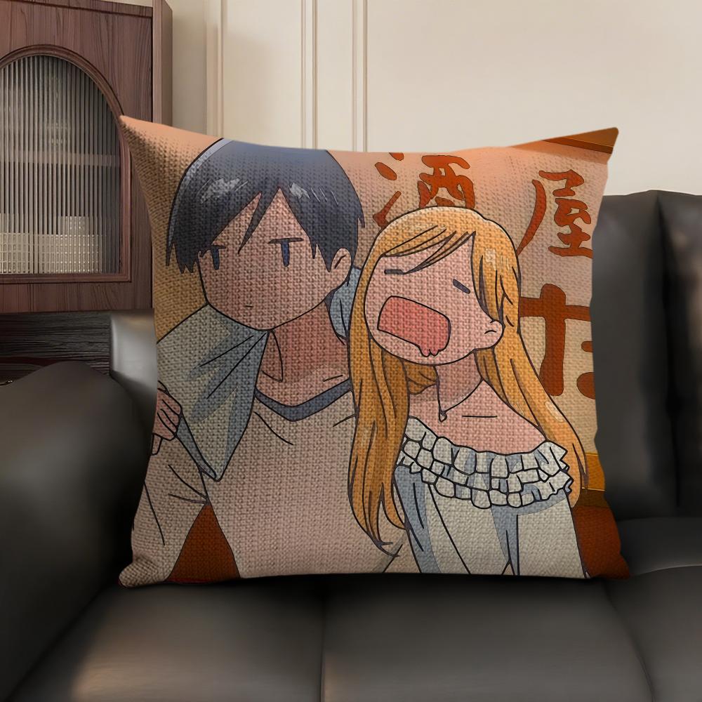 

My Love Story YYamadakun Cushion Cover Natural Linen Organic Fabric DoubleSided Printing Breathable Perfect Gift for Decor 30x30cm