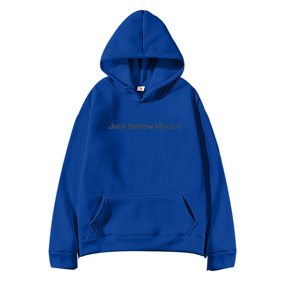 Jack Harlow Monica Logo Pullover Hoodie Damen Herren Lässig High Street Sweatshirts Herbst Winter Langarm Kleidung Oversized Op