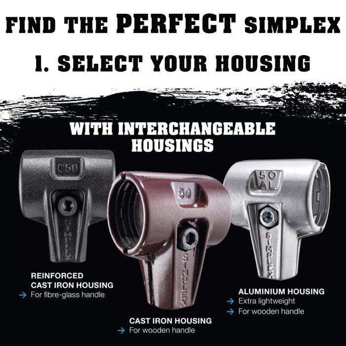 Outils et accessoires - HALDER - Mailappe am.40mm - 630g - Caout.-plast. - Rouge