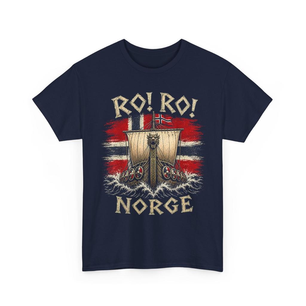 Ro! Ro! Norge Viking Longship Norway Flag Scandinavian T-Shirt