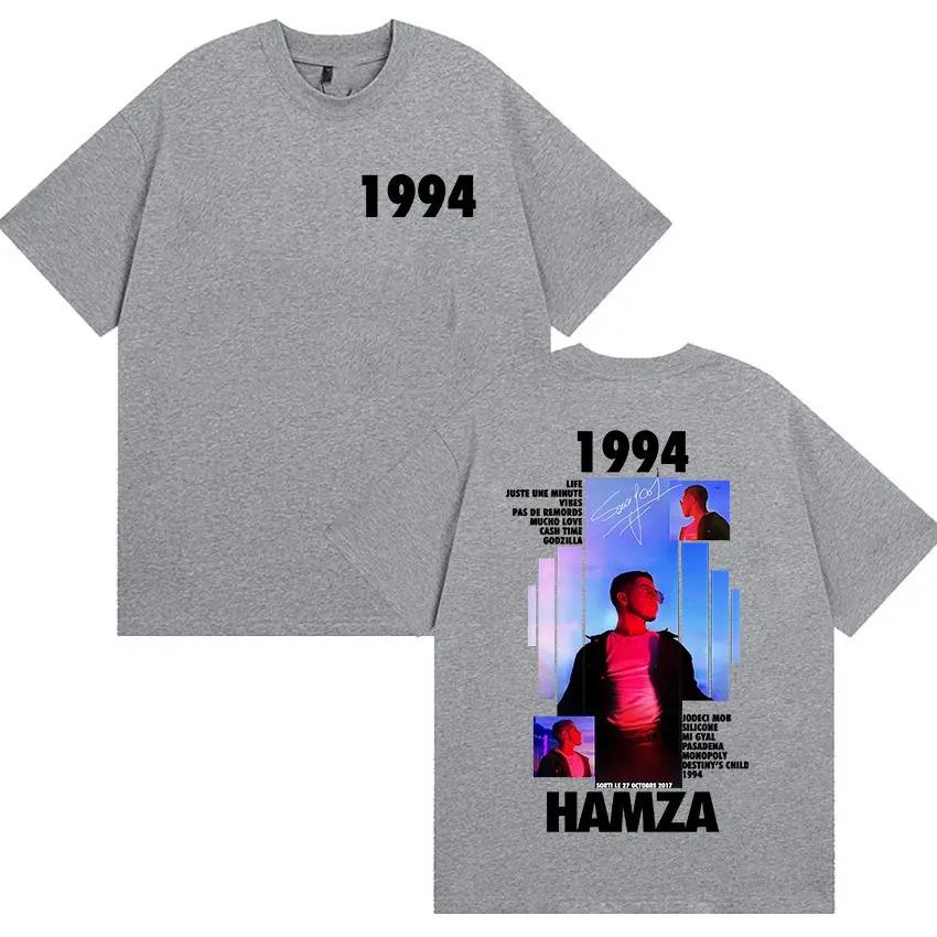 Rapper HAMZA 1994 Tour Album 2025 Graphic T Shirts Men's Retro Fashion Cotton Short Sleeve T-shirt Hip Hop O-Neck Clothing Tees