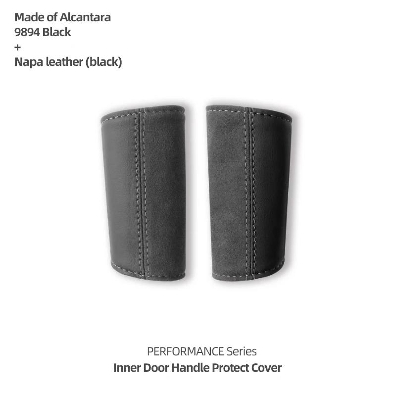 Made of Alcantara Betterhumz For Tesla Model 3 S Model Y Juniper 2025- Door Handles Armrest Pull Cover Car Interior Accessories