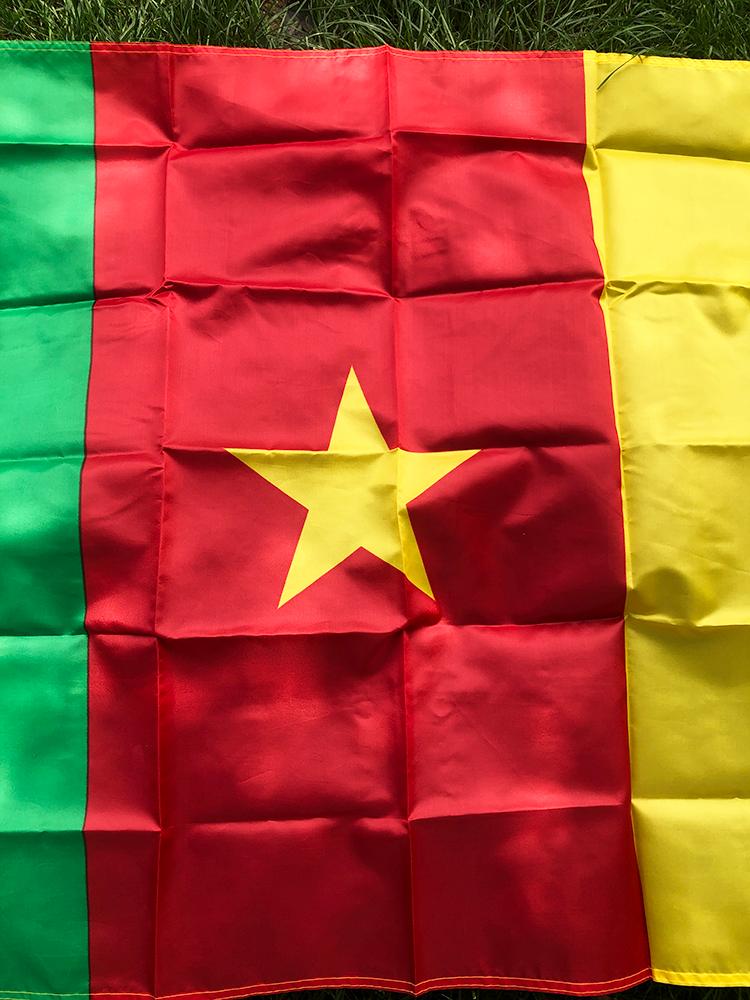 SKY FLAG spedizione gratuita Bandiera del Camerun Stendardo 90x150cm poliestere Appeso Bandiere Nazionali del Camerun Stendardo del Camerun Decorazione per la casa