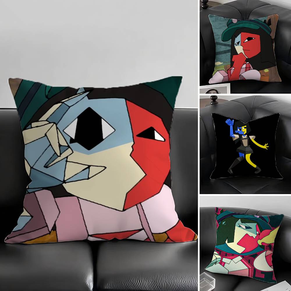 1pc Ena Pillow Case Square Bedroom Sofa Leisure Comfort Cushion Car Living Room Home Decoration