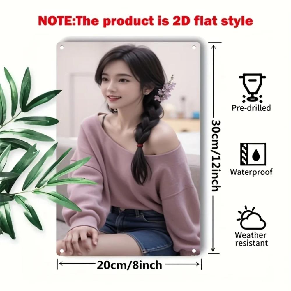 Segno Metallico Coreano Decorazione Murale Kpop Idol Femminile Lamiera Stagnata Retrò Bar di Casa Caffetteria Regalo di Natale Compleanno