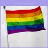 Živá duhová vlajka LGBT 1,5 m x 0,9 m Ideální pro festivaly a průvody s kovovými kroužky