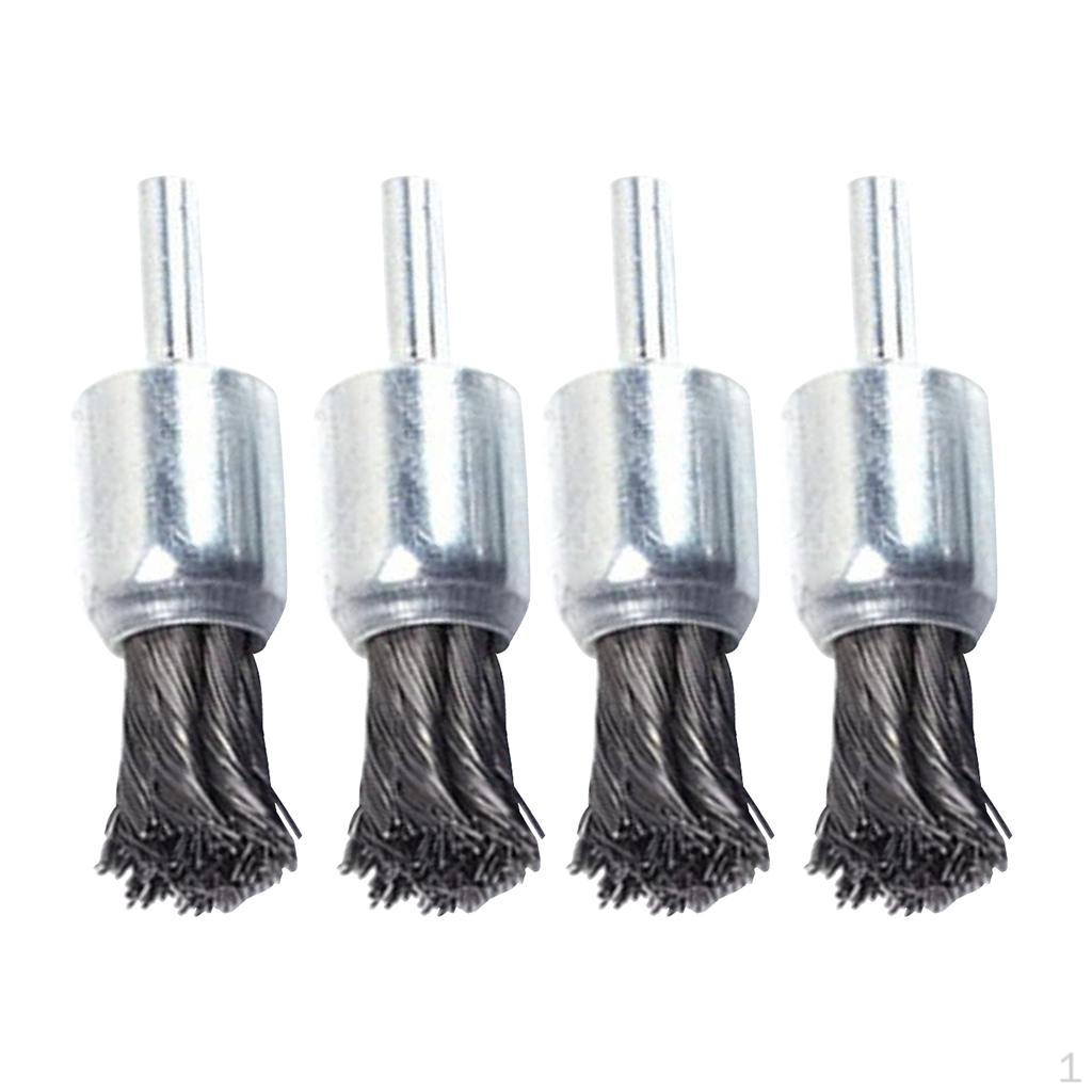

4 x Polishing Wire Brush Knot End Removing Rust, , Paint, Welds