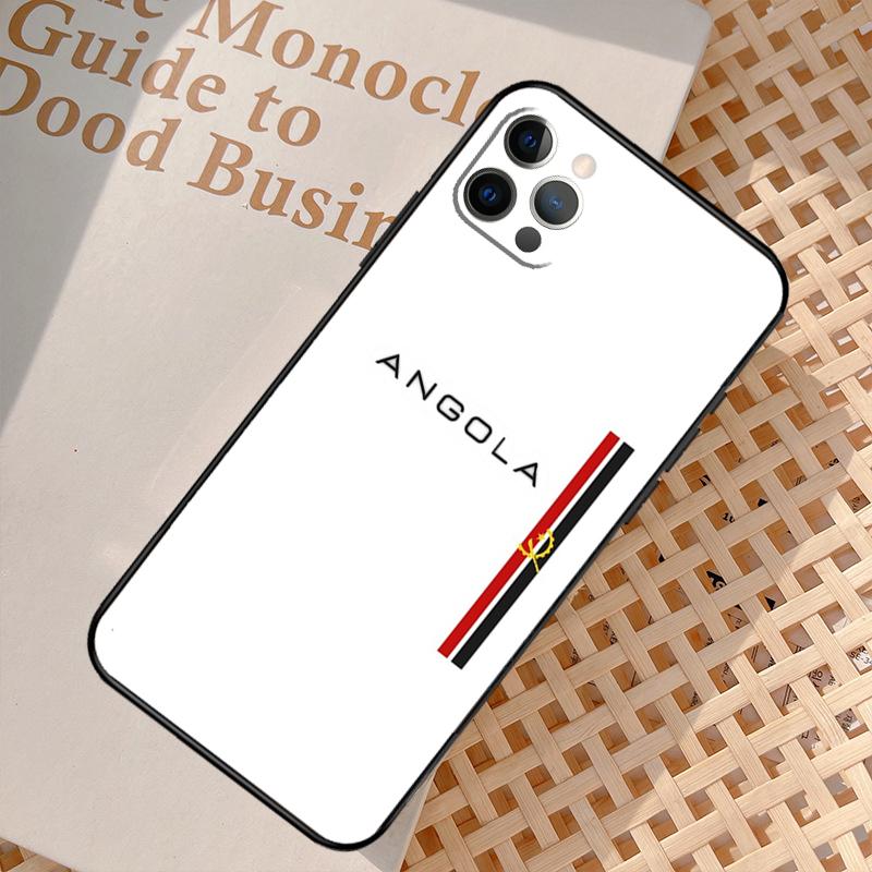Angola Flag Case For iPhone 16 13 11 12 14 15 Pro Max Mini XR X XS MAX Plus Cover Cases