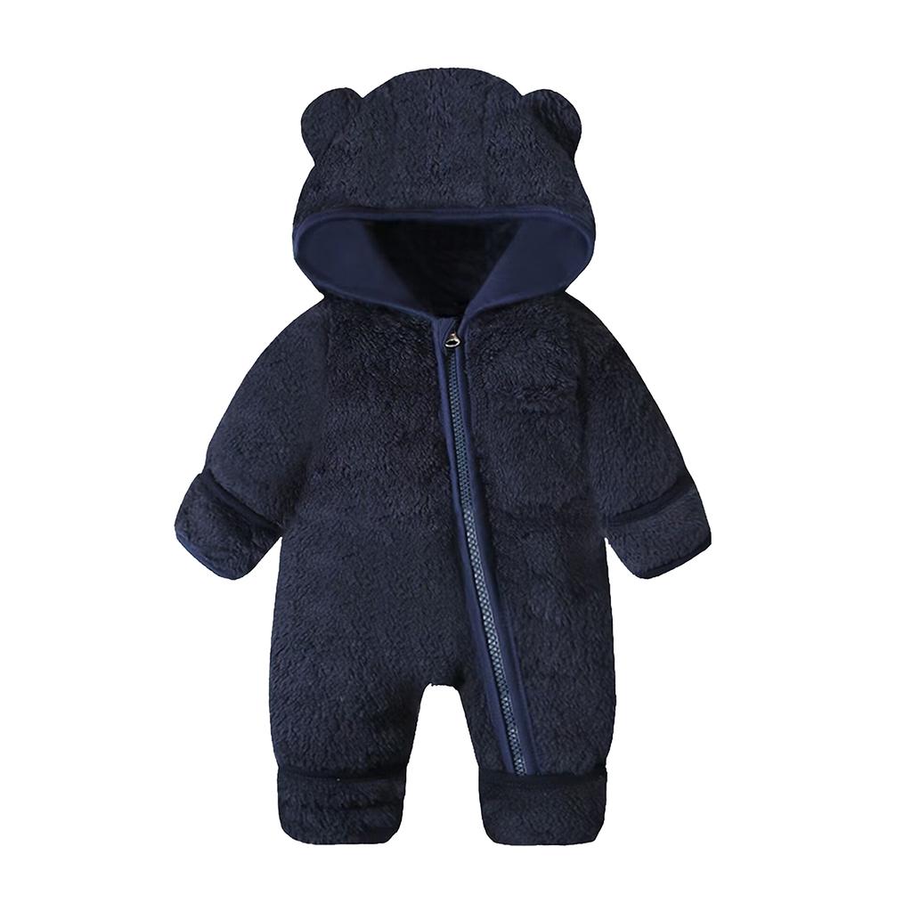 Infant Romper Set Baby Crawling Suit Thick Warmth Newborn Flannel Outfit