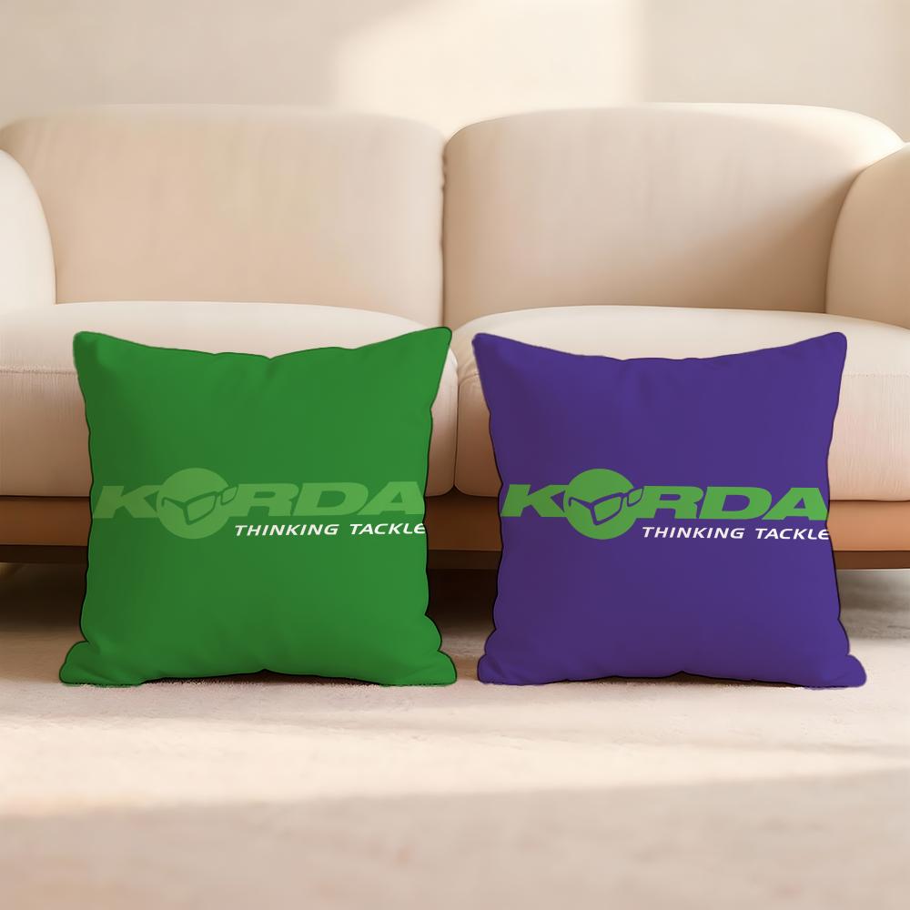 K-KordaS Fishing Print Cushion Cover Home & Car Multi-Scene Pillow Cover - Reversible, Soft & Durable for Daily Use