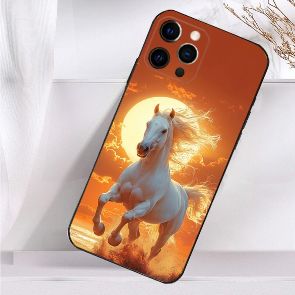

Арт G-Скачущая Лошадь Чехол для Телефона Для iPhone 16,15,14,13,12,11 Plus,Pro Max,XS,X,XR,SE,Mini,8,7 Мягкий Силиконовый Черный Чехол iPhone13mini