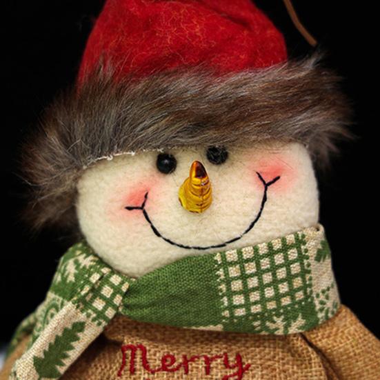 Julklappspåse Dragkedjedesign Stort Utrymme Återanvändbar Tyg Godispåse Snögubbe Jultomte Älgmönster Högtidlig Favörpåse