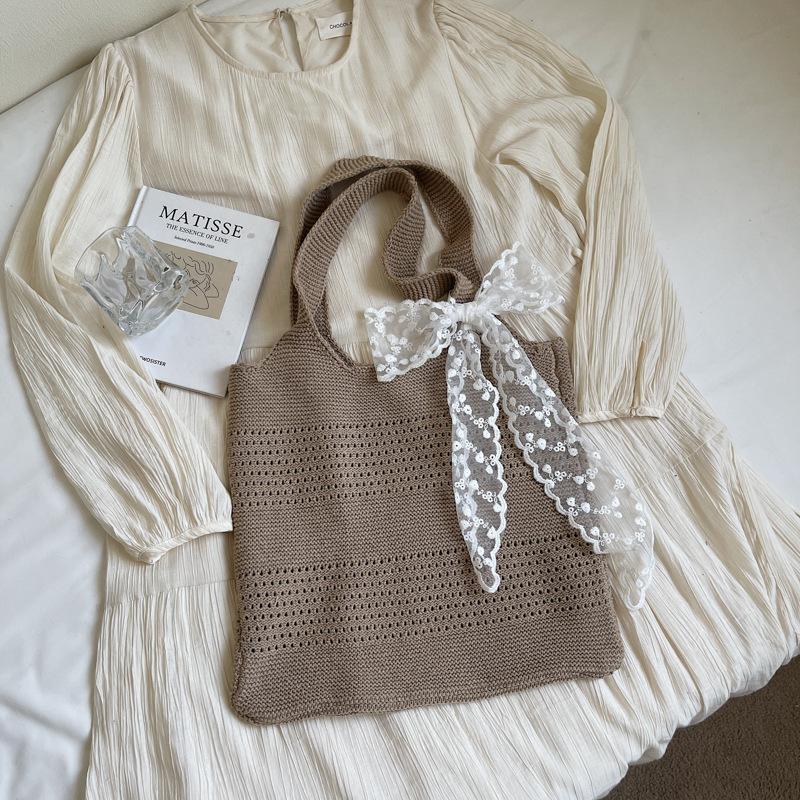 

Летняя популярная сумка-хобо подмышку женская 2025 новая модная портативная сумка на плечо пляжная отпускная сумка-тоут хаки