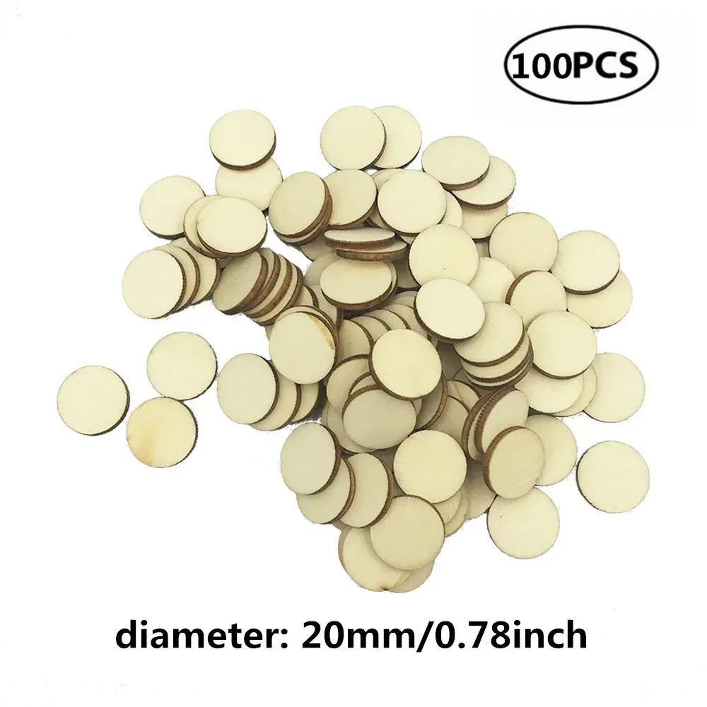 Natural Round Unfinished Wooden Discs Blank Wood Pieces Slice for Crafts Centerpieces Wooden DIY Christmas Ornaments