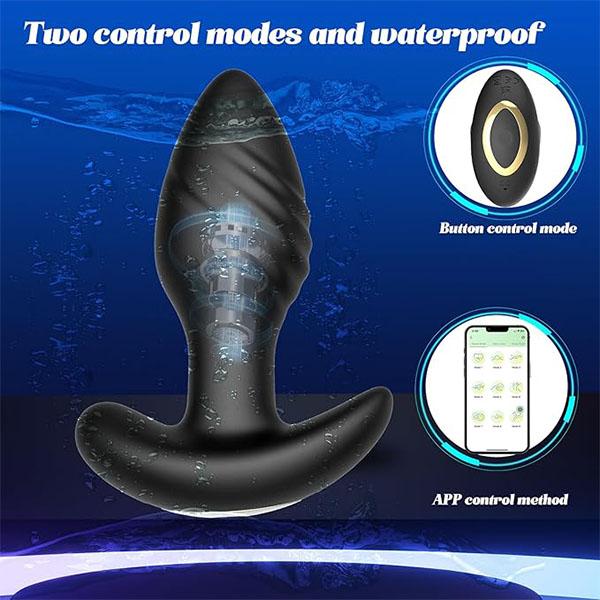 Dildo Giocattoli sessuali per adulti per uomini Massaggiatore per la prostata APP Controllo giocattolo 10 modalità di rotazione vibrante Vibratore per la prostata Giocattoli sessuali di coppia