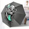 1pc Freeze Skull Automatic Folding Umbrella Portable Collapsible Design, 8-Rib Iron Frame, Durable Fabric152