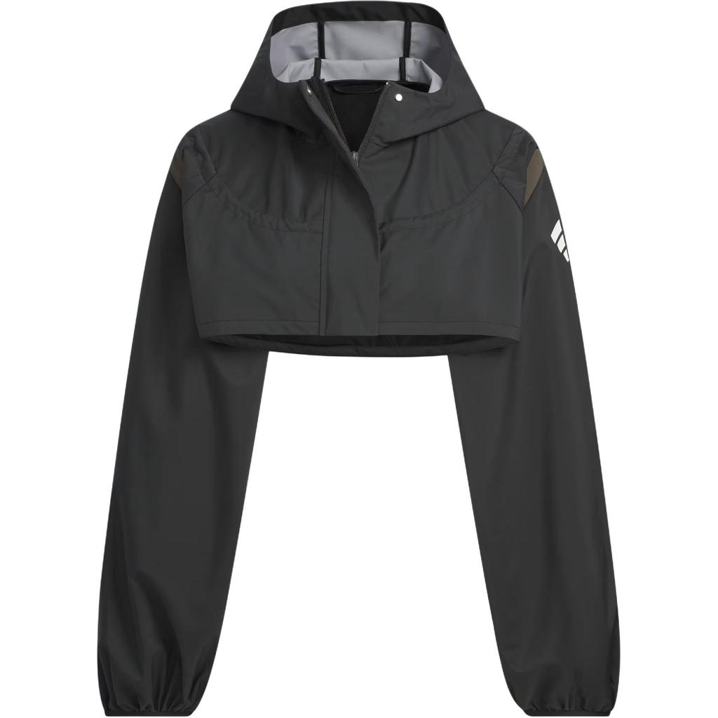 Adidas FW24 Future Style Pre Series Comfortable Short Hooded Long Sleeve Jacket Women Jacket Black JM2446