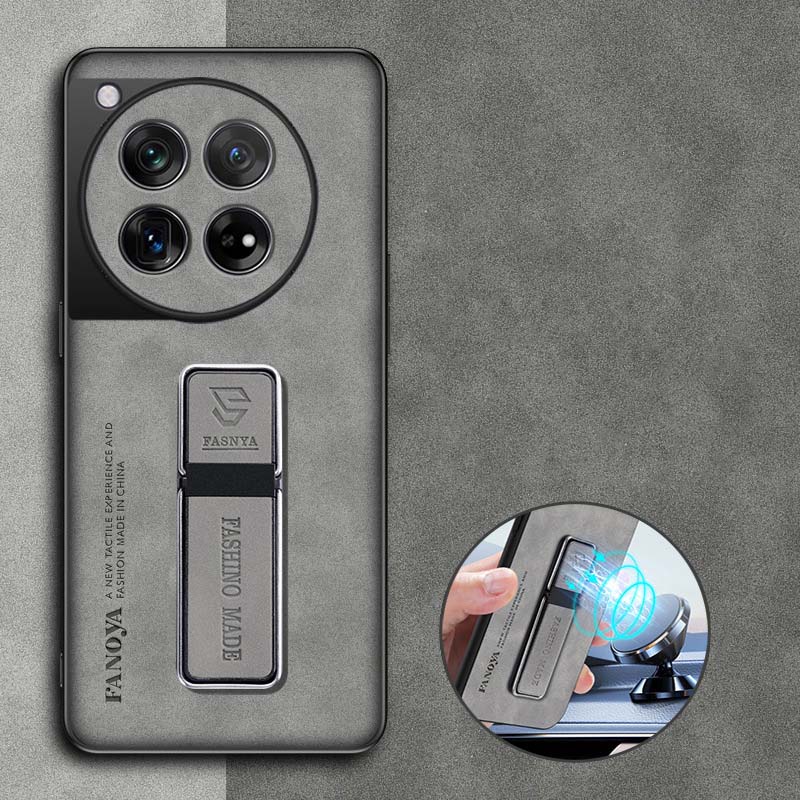 Sheepskin Leather Phone Case Bumper for Vivo X200 Pro Mini X 200 Matte Ring Holder Back Cover for Vivo X200Pro X100 Ultra X100S Pro Magnetic Ring Case