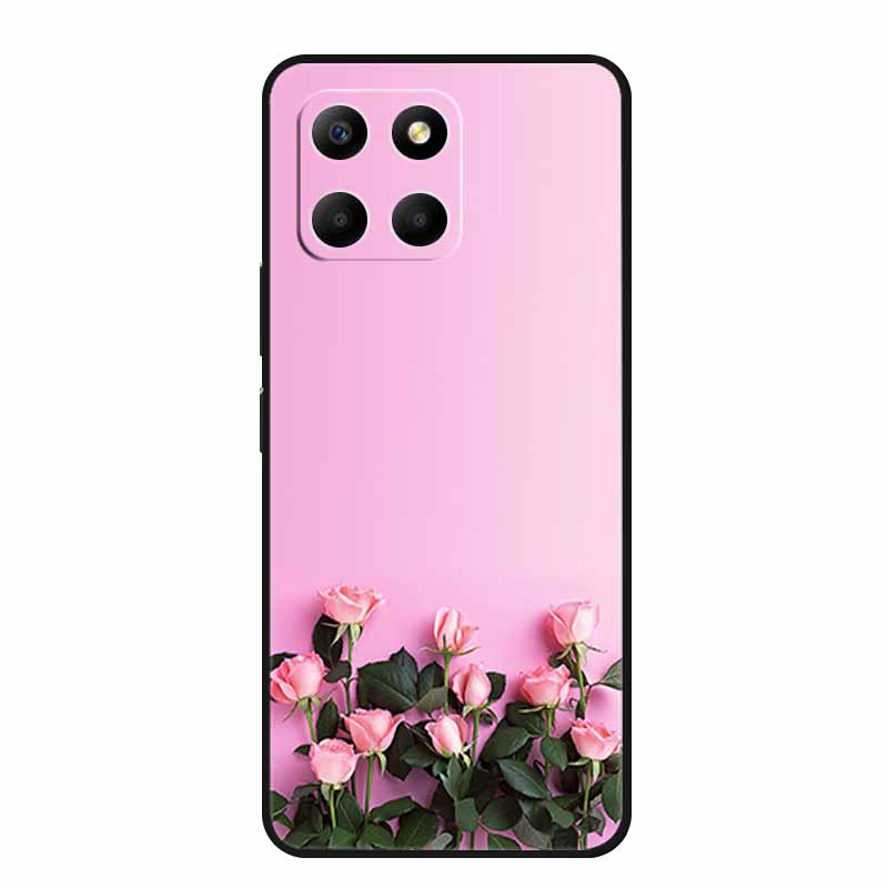 Etui For Honor X6a Zwierzęta TPU Silikon Miękki Tylny Pokrowiec na Telefon dla Huawei Honor X6a HonorX6A 2023 Ochronny Wilk Czarny Fajny Capa