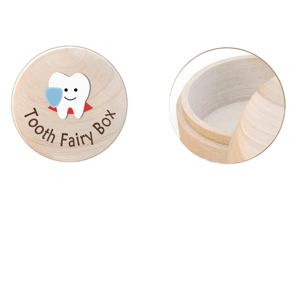 Solid Wood Baby Tooth & Lanugo Keepsake Box with Lid