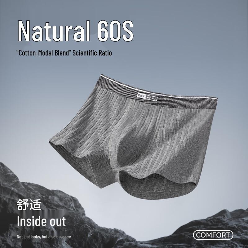 

Maoren Мужские антибактериальные бесшовные боксеры-брифы из чистого хлопка, 3 шт. XL