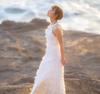 Wedding Dress White Bride Dress Simple Bride Natural Slender Dress Feather Style Maxi Long Length Selfie [EightSTAR Dress] After-Party A-Line